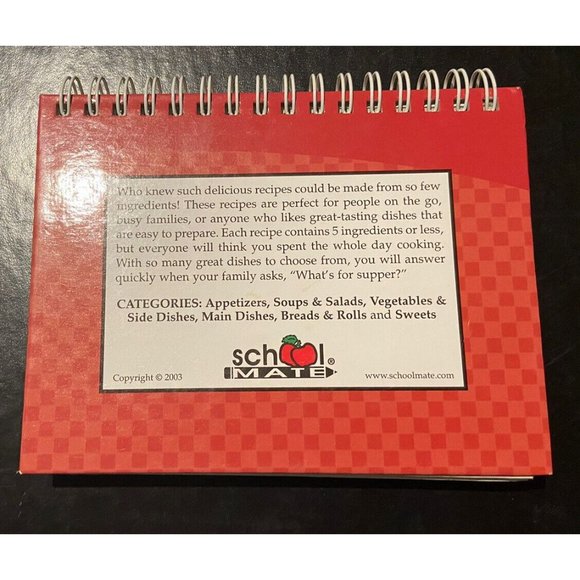 2  Small Recipe Card Books Casual Entertaining Family 5 Ingredients Or Less - Picture 9 of 15